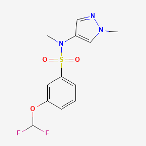 3-(difluoromethoxy)-N-methyl-N-(1-methylpyrazol-4-yl)benzenesulfonamide