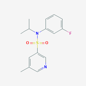 N-(3-fluorophenyl)-5-methyl-N-propan-2-ylpyridine-3-sulfonamide