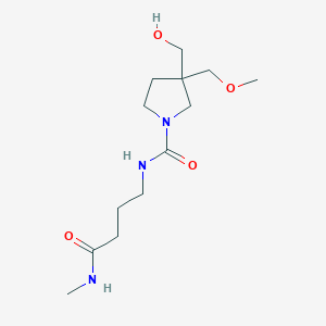 3-(hydroxymethyl)-3-(methoxymethyl)-N-[4-(methylamino)-4-oxobutyl]pyrrolidine-1-carboxamide