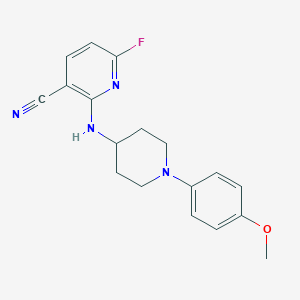 molecular formula C18H19FN4O B7415488 6-Fluoro-2-[[1-(4-methoxyphenyl)piperidin-4-yl]amino]pyridine-3-carbonitrile 