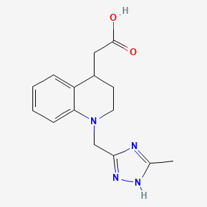 2-[1-[(5-methyl-1H-1,2,4-triazol-3-yl)methyl]-3,4-dihydro-2H-quinolin-4-yl]acetic acid