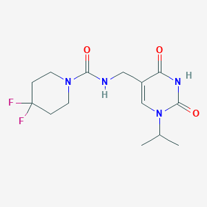 N-[(2,4-dioxo-1-propan-2-ylpyrimidin-5-yl)methyl]-4,4-difluoropiperidine-1-carboxamide