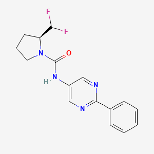 (2S)-2-(difluoromethyl)-N-(2-phenylpyrimidin-5-yl)pyrrolidine-1-carboxamide