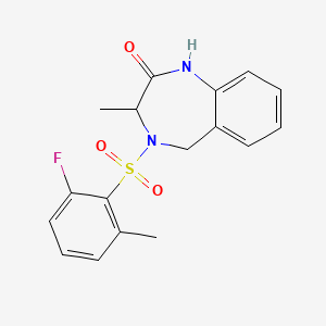 4-(2-fluoro-6-methylphenyl)sulfonyl-3-methyl-3,5-dihydro-1H-1,4-benzodiazepin-2-one