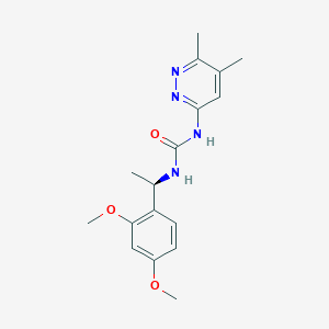 molecular formula C17H22N4O3 B7415580 1-[(1R)-1-(2,4-dimethoxyphenyl)ethyl]-3-(5,6-dimethylpyridazin-3-yl)urea 