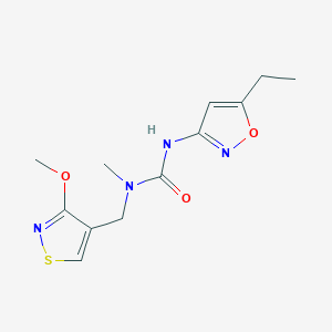 3-(5-Ethyl-1,2-oxazol-3-yl)-1-[(3-methoxy-1,2-thiazol-4-yl)methyl]-1-methylurea