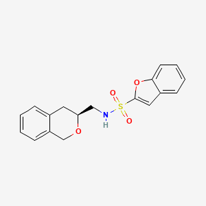 N-[[(3S)-3,4-dihydro-1H-isochromen-3-yl]methyl]-1-benzofuran-2-sulfonamide