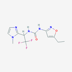 1-(5-Ethyl-1,2-oxazol-3-yl)-3-[2,2,2-trifluoro-1-(1-methylimidazol-2-yl)ethyl]urea