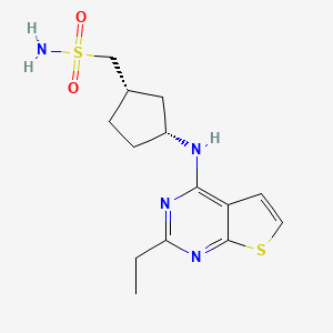 [(1S,3R)-3-[(2-ethylthieno[2,3-d]pyrimidin-4-yl)amino]cyclopentyl]methanesulfonamide