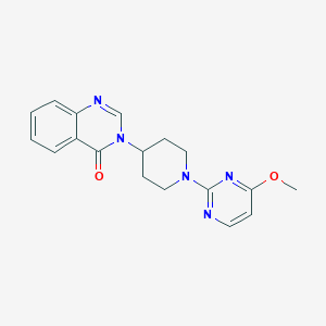 molecular formula C18H19N5O2 B7415647 3-[1-(4-Methoxypyrimidin-2-yl)piperidin-4-yl]quinazolin-4-one 