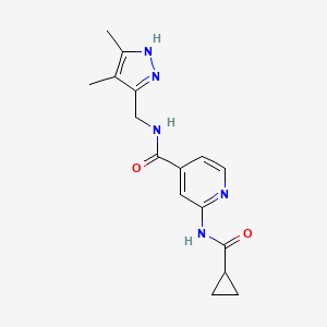 2-(cyclopropanecarbonylamino)-N-[(4,5-dimethyl-1H-pyrazol-3-yl)methyl]pyridine-4-carboxamide