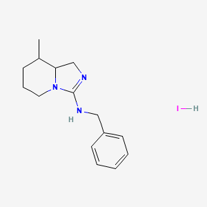 molecular formula C15H22IN3 B7415693 N-benzyl-8-methyl-1,5,6,7,8,8a-hexahydroimidazo[1,5-a]pyridin-3-amine;hydroiodide 