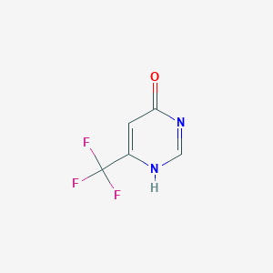molecular formula C5H3F3N2O B074157 4-羟基-6-(三氟甲基)嘧啶 CAS No. 1546-78-7