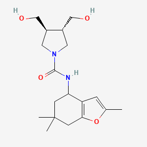 (3S,4S)-3,4-bis(hydroxymethyl)-N-(2,6,6-trimethyl-5,7-dihydro-4H-1-benzofuran-4-yl)pyrrolidine-1-carboxamide