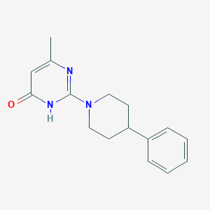 molecular formula C16H19N3O B7415728 4-methyl-2-(4-phenylpiperidin-1-yl)-1H-pyrimidin-6-one 