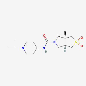 (3aS,6aR)-N-(1-tert-butylpiperidin-4-yl)-3a-methyl-2,2-dioxo-3,4,6,6a-tetrahydro-1H-thieno[3,4-c]pyrrole-5-carboxamide