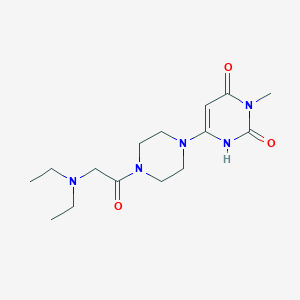 6-[4-[2-(diethylamino)acetyl]piperazin-1-yl]-3-methyl-1H-pyrimidine-2,4-dione