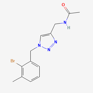 N-[[1-[(2-bromo-3-methylphenyl)methyl]triazol-4-yl]methyl]acetamide