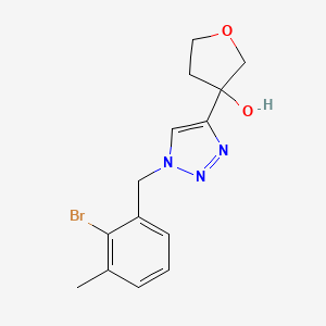 3-[1-[(2-Bromo-3-methylphenyl)methyl]triazol-4-yl]oxolan-3-ol