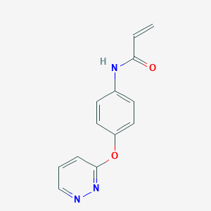 molecular formula C13H11N3O2 B7415817 N-[4-(pyridazin-3-yloxy)phenyl]prop-2-enamide 