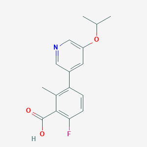 6-Fluoro-2-methyl-3-(5-propan-2-yloxypyridin-3-yl)benzoic acid