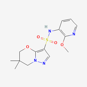 N-(2-methoxypyridin-3-yl)-6,6-dimethyl-5,7-dihydropyrazolo[5,1-b][1,3]oxazine-3-sulfonamide