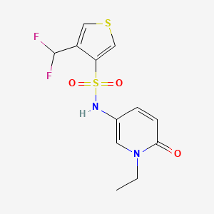 4-(difluoromethyl)-N-(1-ethyl-6-oxopyridin-3-yl)thiophene-3-sulfonamide