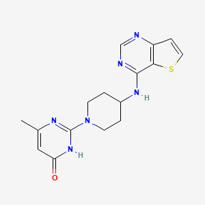 4-methyl-2-[4-(thieno[3,2-d]pyrimidin-4-ylamino)piperidin-1-yl]-1H-pyrimidin-6-one