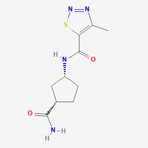 N-[(1R,3S)-3-carbamoylcyclopentyl]-4-methylthiadiazole-5-carboxamide