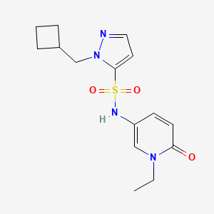 2-(cyclobutylmethyl)-N-(1-ethyl-6-oxopyridin-3-yl)pyrazole-3-sulfonamide