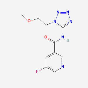 molecular formula C10H11FN6O2 B7415931 5-fluoro-N-[1-(2-methoxyethyl)tetrazol-5-yl]pyridine-3-carboxamide 