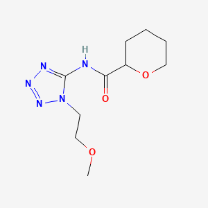 N-[1-(2-methoxyethyl)tetrazol-5-yl]oxane-2-carboxamide