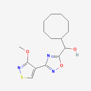 Cyclooctyl-[3-(3-methoxy-1,2-thiazol-4-yl)-1,2,4-oxadiazol-5-yl]methanol