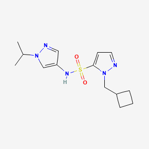 2-(cyclobutylmethyl)-N-(1-propan-2-ylpyrazol-4-yl)pyrazole-3-sulfonamide