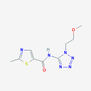 molecular formula C9H12N6O2S B7415959 N-[1-(2-methoxyethyl)tetrazol-5-yl]-2-methyl-1,3-thiazole-5-carboxamide 