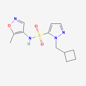 2-(cyclobutylmethyl)-N-(5-methyl-1,2-oxazol-4-yl)pyrazole-3-sulfonamide