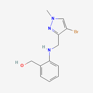 [2-[(4-Bromo-1-methylpyrazol-3-yl)methylamino]phenyl]methanol