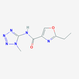 molecular formula C8H10N6O2 B7416075 2-ethyl-N-(1-methyltetrazol-5-yl)-1,3-oxazole-4-carboxamide 