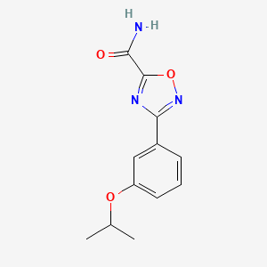 molecular formula C12H13N3O3 B7416078 3-(3-Propan-2-yloxyphenyl)-1,2,4-oxadiazole-5-carboxamide 