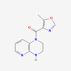 molecular formula C12H12N4O2 B7416081 3,4-dihydro-2H-pyrido[2,3-b]pyrazin-1-yl-(5-methyl-1,3-oxazol-4-yl)methanone 