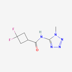 molecular formula C7H9F2N5O B7416124 3,3-difluoro-N-(1-methyltetrazol-5-yl)cyclobutane-1-carboxamide 