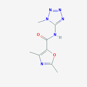 2,4-dimethyl-N-(1-methyltetrazol-5-yl)-1,3-oxazole-5-carboxamide