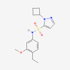 2-cyclobutyl-N-(4-ethyl-3-methoxyphenyl)pyrazole-3-sulfonamide