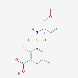 2-Fluoro-3-(1-methoxybut-3-en-2-ylsulfamoyl)-5-methylbenzoic acid