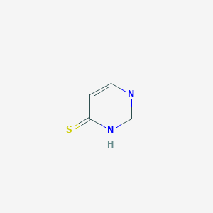 molecular formula C4H4N2S B074162 4-嘧啶硫醇 CAS No. 1450-86-8