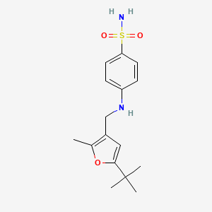 4-[(5-Tert-butyl-2-methylfuran-3-yl)methylamino]benzenesulfonamide