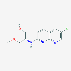 molecular formula C12H14ClN3O2 B7416234 (2S)-2-[(6-chloro-1,8-naphthyridin-2-yl)amino]-3-methoxypropan-1-ol 