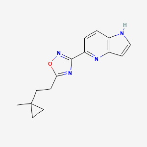 5-[2-(1-methylcyclopropyl)ethyl]-3-(1H-pyrrolo[3,2-b]pyridin-5-yl)-1,2,4-oxadiazole