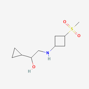 molecular formula C10H19NO3S B7416254 1-Cyclopropyl-2-[(3-methylsulfonylcyclobutyl)amino]ethanol 