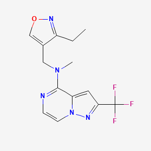 N-[(3-ethyl-1,2-oxazol-4-yl)methyl]-N-methyl-2-(trifluoromethyl)pyrazolo[1,5-a]pyrazin-4-amine